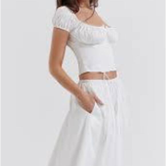 Cowgirl Aesthetics Drawstring Corset  Crop Top | Size Small | Commense - Picture 2 of 3